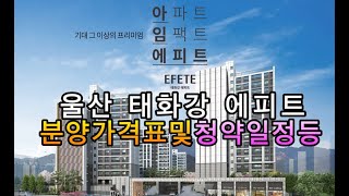 울산아파트분양 태화강에피트 분양가격(84타입 5억6천만원) 견본주택 오픈중 단지정보및 청약일정등 분양정보 아파트분양tv제공