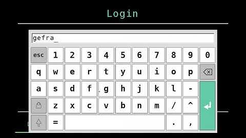 Gefran 3850T - Login
