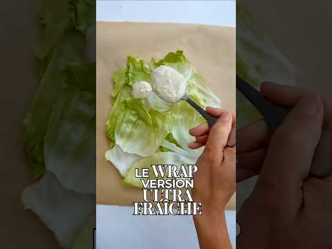 Wrap de laitue au poulet façon salade césar au #thermomix