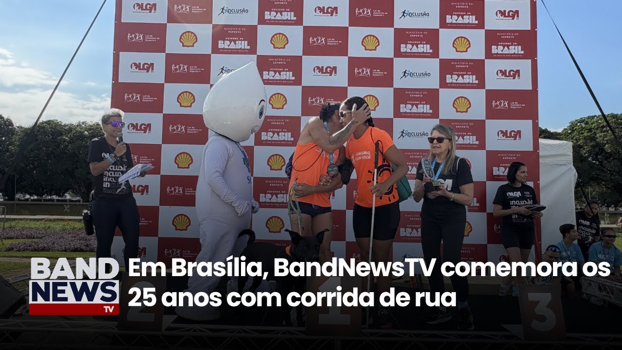 Em Brasília, BandNewsTV comemora os 25 anos com corrida de rua | BandNewsTV