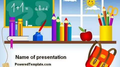 Primary Schooling PowerPoint Template by PoweredTemplate.com