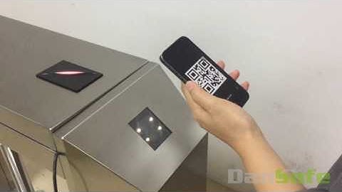 Turnstile gate with QR Barcode scanner solution