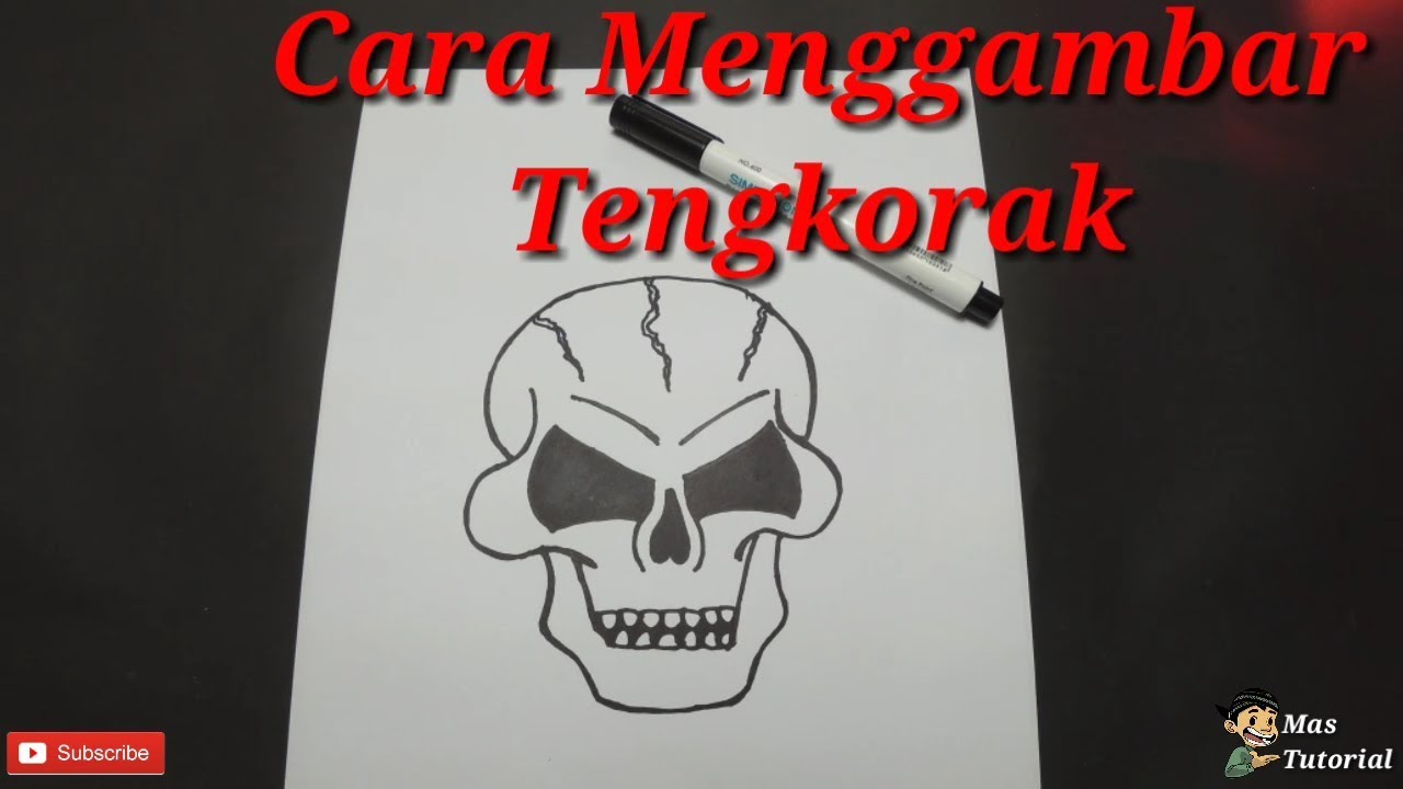 Cara Menggambar Tengkorak How To Draw A Skull YouTube