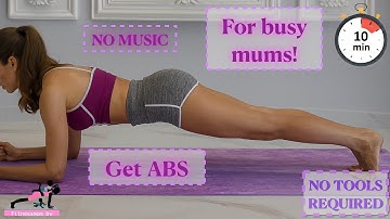 NO MUSIC - Intense ABS workout challenge for busy mums! Only 10min everyday! At home! Only mat!