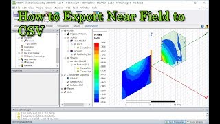 How to Export Near Field to CSV