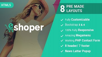 Eshoper - Responsive Multipurpose E-Commerce HTML5 Template | Themeforest Website Templates and