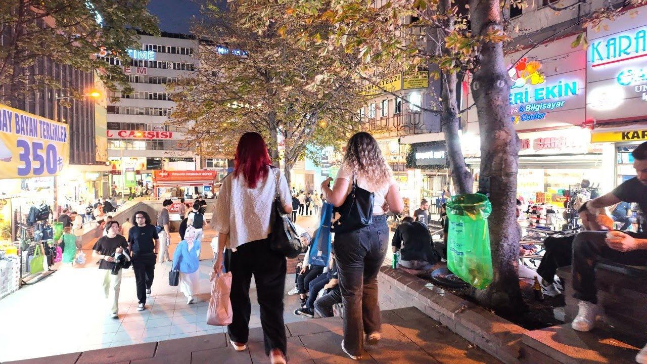 Ankara [4k30fps], Kızılay'da Akşam Gezmesi - Kizilay Evening Stroll