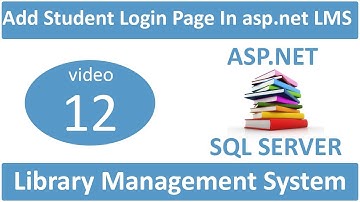 how to make login page in student side in asp net LMS