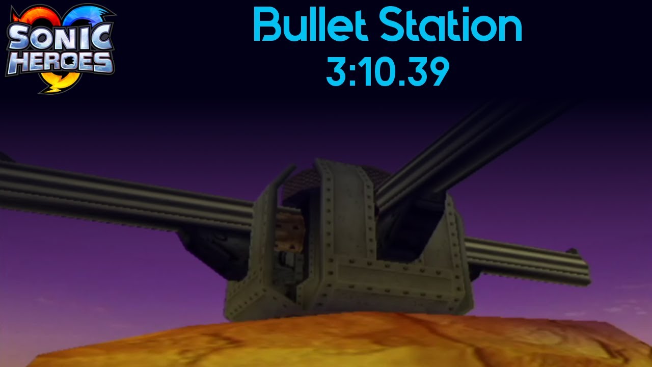Sonic Heroes - Team Sonic Bullet Station Speedrun - 3:10.39