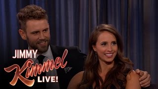 Jimmy Kimmel Talks To Bachelor Nick Viall & Fiancée Vanessa Grimaldi