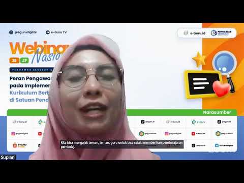 #2 Webinar : Peran Pengawas Sekolah pada Implementasi Kurikulum Berbasis Cinta di Satuan Pendidikan