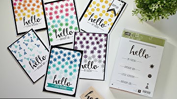 How to use small stamps to create colorful  backgrounds (Hello stamp set Sale A Bration 2016)