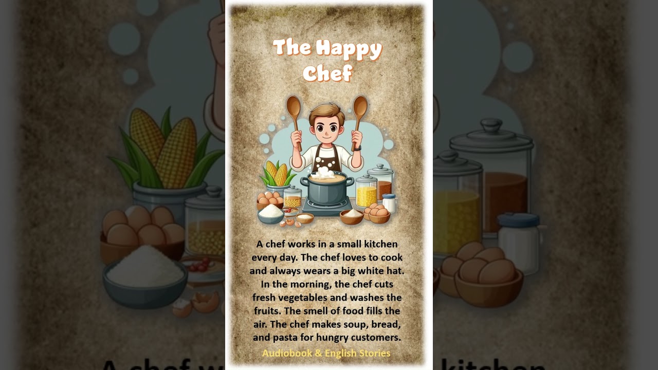 The Happy Chef 👨‍🍳 🍳 English Story For Learning English 👨‍🍳✨ 