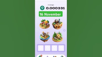 Vertus Today combo 16 November | Vertus Daily Combo | Vertus Combo 16 November