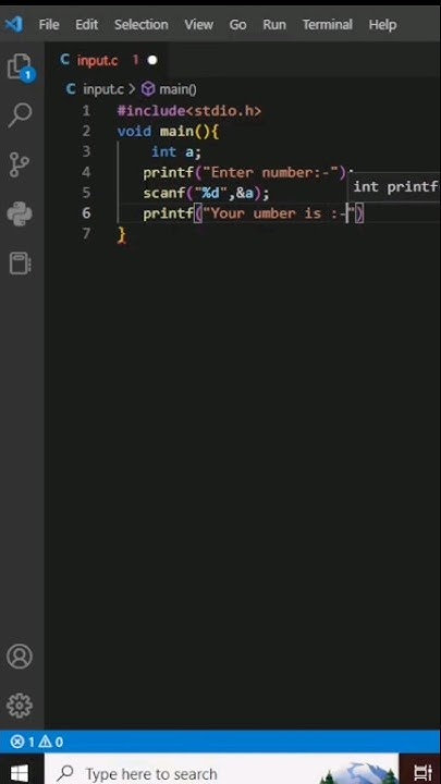 scanf and printf in c programming #scanf #printf - YouTube