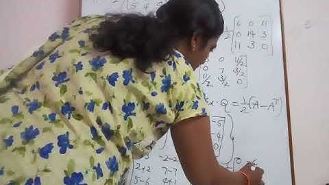 JNTU BTech M1 Maths. Problem on a matrix can  express as sum of symmetric and skew symmetric matrice