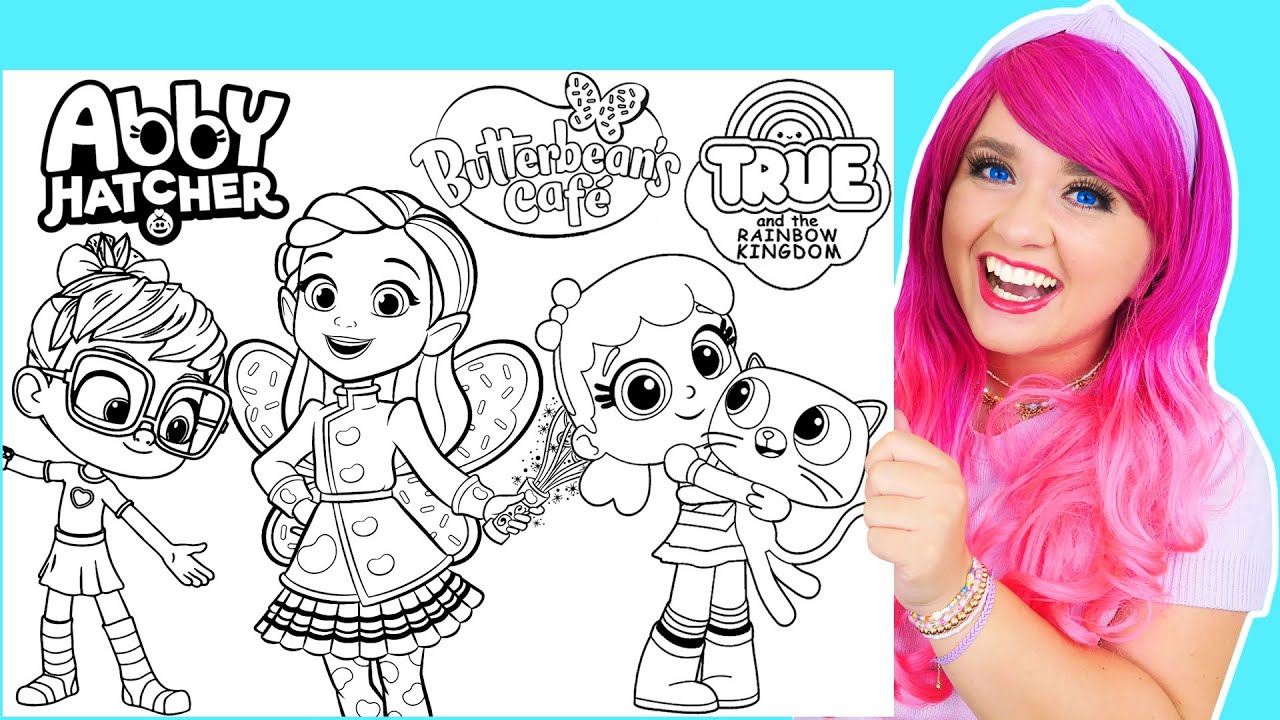 Coloring Butterbean's Café, Abby Hatcher & True and the Rainbow Kingdom