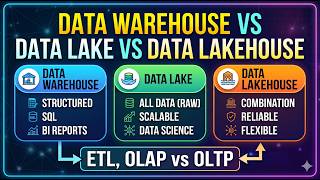 Data Warehouse vs Data Lake vs Data Lakehouse | ETL, OLAP vs OLTP