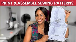 How to Print & Assemble Digital PDF Sewing Patterns | Butterick 8934 Sewing Pattern | The Silem