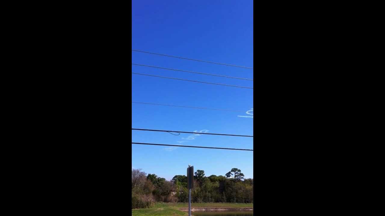 Military jet writing love