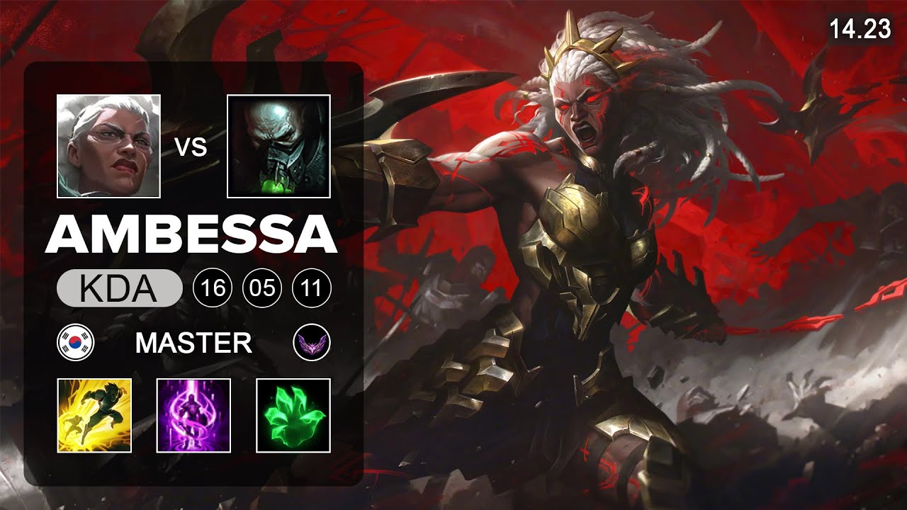 Ambessa vs Urgot Top - KR Master - Patch 14.23 Season 14