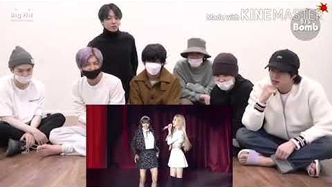 BTS REACTION TO BLACKPINK LISA AND ROSE _ LOVE SONG COVER