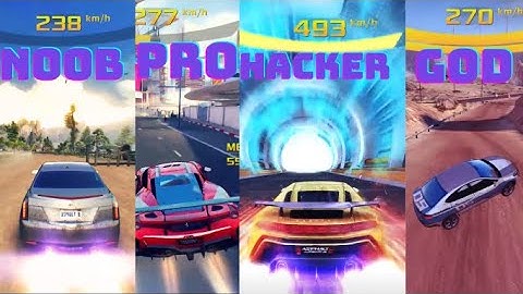 Asphalt 8 Noob vs Pro vs Hacker vs God