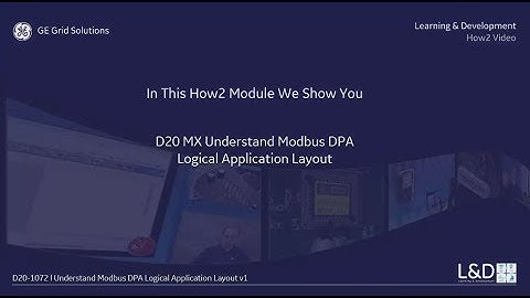 D20-1072 l Understand Modbus DPA Logical Application Layout v1
