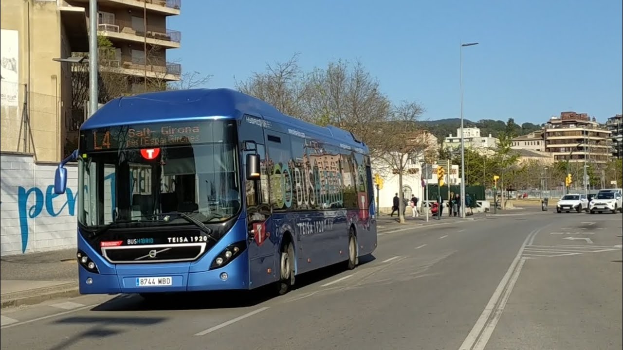 Autobús Volvo 7900 Hybrid línea 4 Salt Girona Teisa (Girona) ex AVL