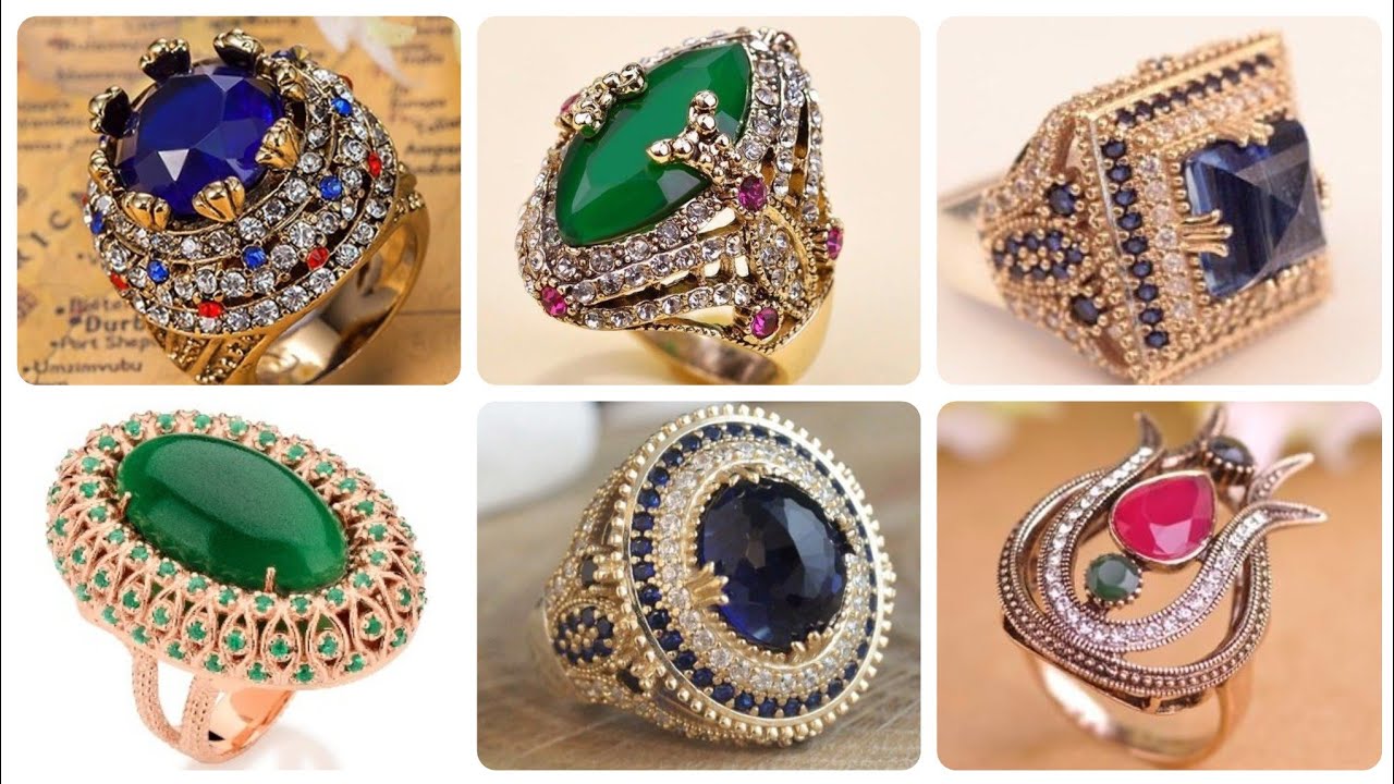 Stunning High Quality Modern Turkish Handmade Gold Silver 925k Emerald ...