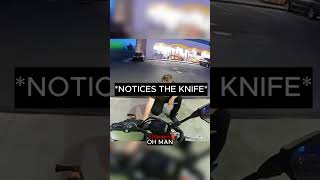 Man Approaches a Biker with a Knife...
