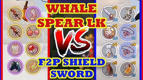 [RoX] WHALE Spear LK vs. F2P Shield Sword Haste Build LK #f2p #whale #pvp
