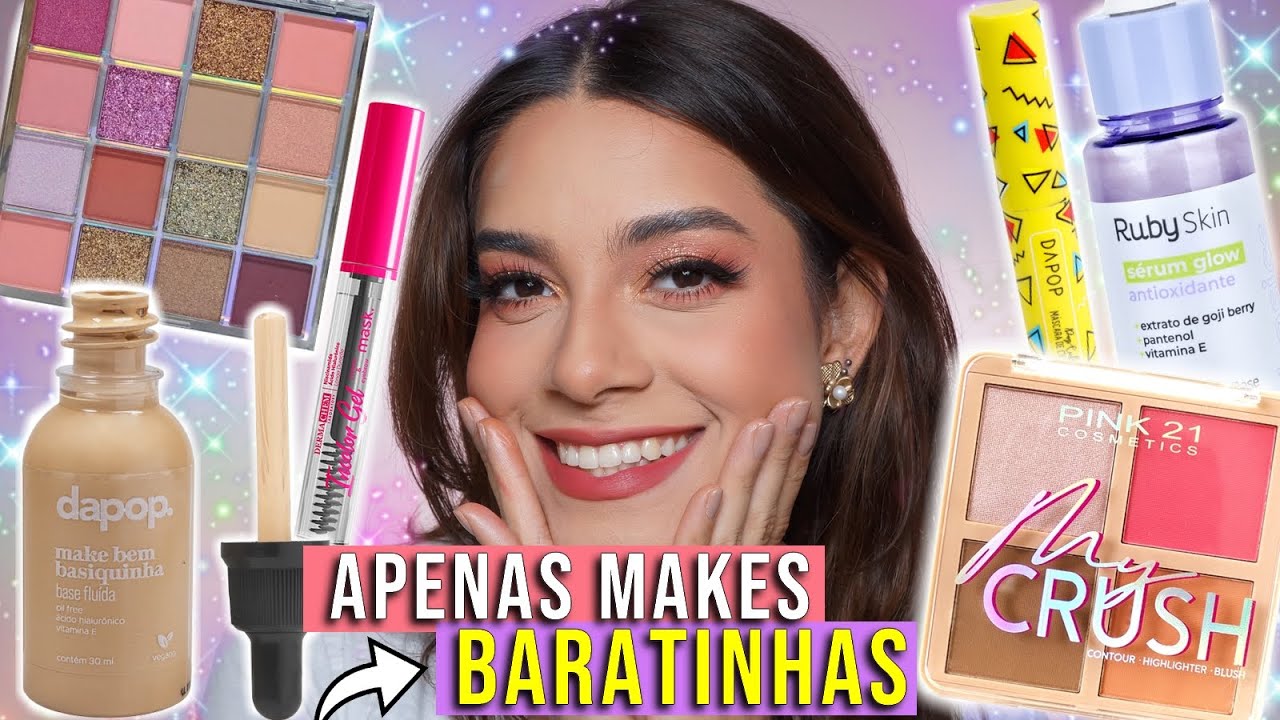 MAQUIAGEM COMPLETA COM PRODUTOS BARATINHOS QUE VALEM *MUITO* A PENA!