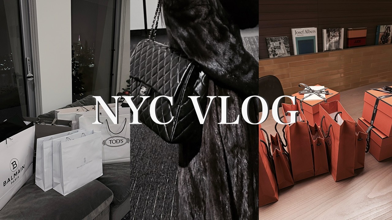 뉴욕 브이로그 | 1500만원 쇼핑 & 하울 | 에르메스, 발망, 브루넬로 쿠치넬리, 토즈 | 인생 첫 꽃꽂이 | 우드버리 아울렛 | 옷나눔
