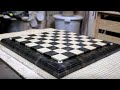 Изготовление торцевой шахматной доски из мореного дуба