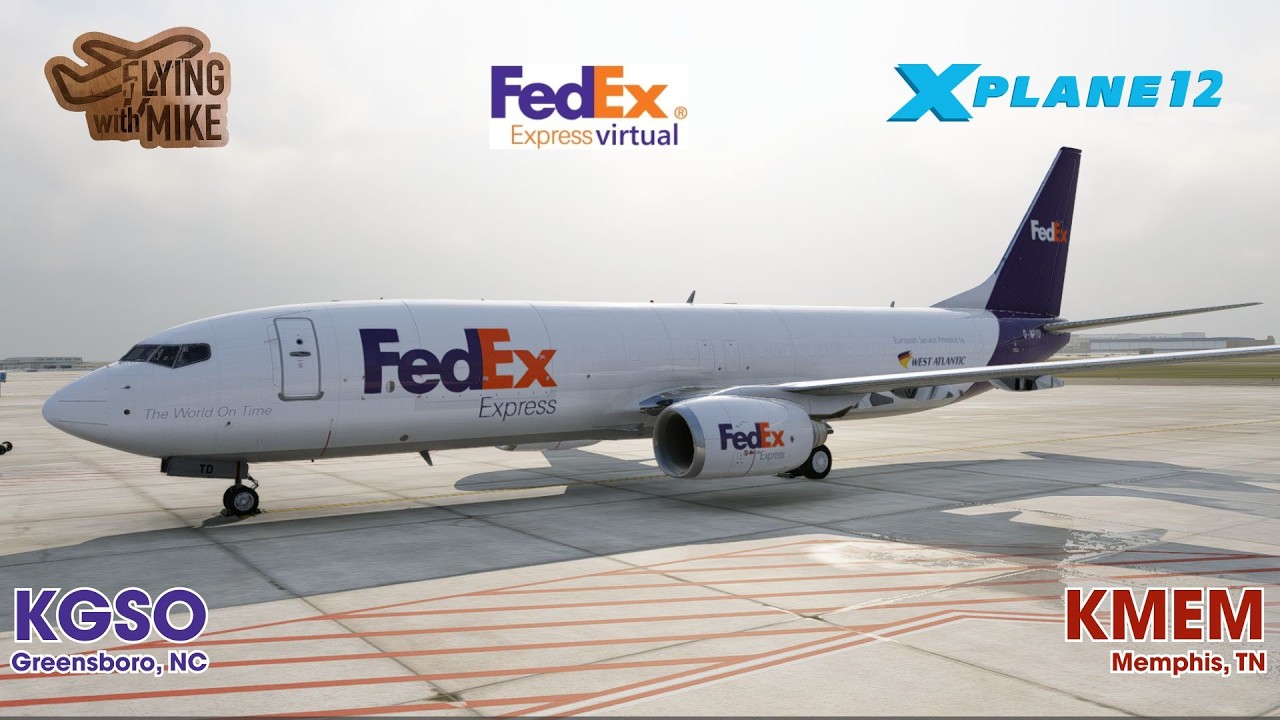 DOGOページ XP12.4.2| Zibo 737-800| Greensboro, NC to Memphis, TN| - YouTube