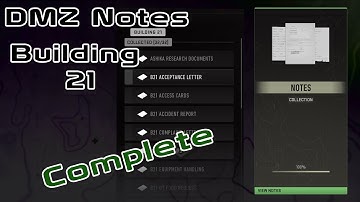 DMZ Building 21 - All notes locations  | COD DMZ