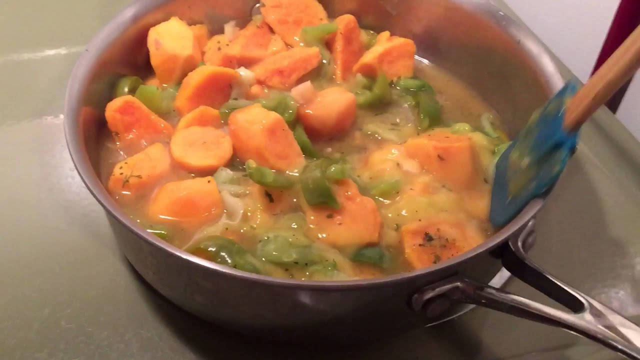 УЖИН ХОЛОСТЯЧКИ! Сладкая картошка ..... - YouTube