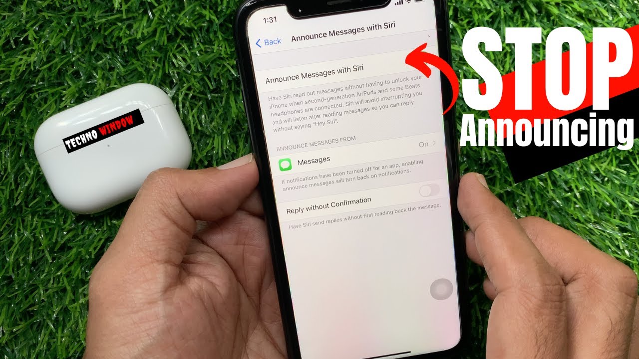 How Stop your AirPods incoming Messages | Techno Window -