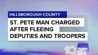 FHP: St. Pete man charged after fleeing deputies and troopers through strawberry field and roads