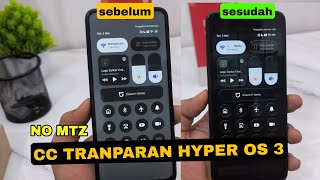 Tema kontrol center transparan hyper os 3