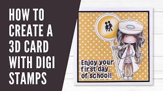 How to create a 3D Card using Digi Stamps and Silhouette Studio screenshot 1