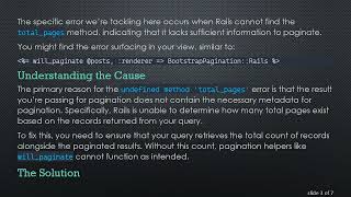 Solving the undefined method total_pages Issue in Rails Pagination