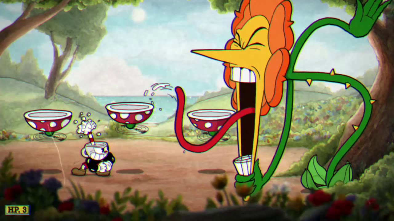 Cagney CarnationCuphead floral Fury Boss fight YouTube