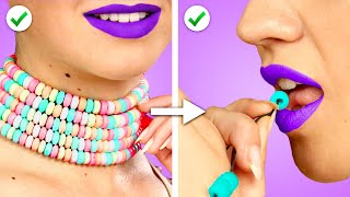 SWEET Ways to Sneak Snacks into a FASHION SHOW! Funny Situations \& Clever DIY Ideas by Crafty Panda