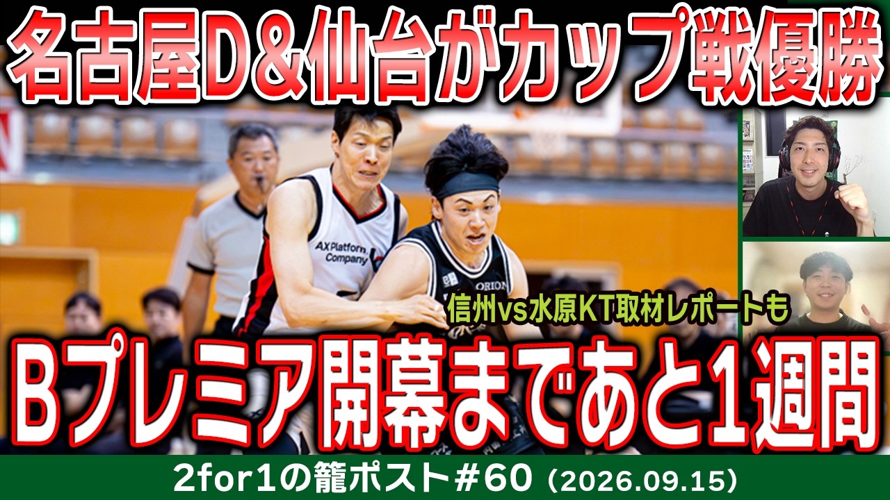 生配信】愛知カップ名古屋D、東北カップは仙台が優勝！Bプレミア開幕