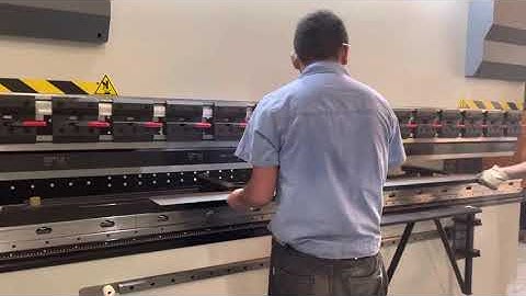 Bending demo,cnc press brake HSK-100T/3200mm 4+1 axis Original sound!