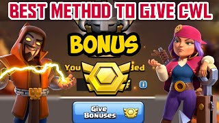 Best method to give clan war league bonus medals , #clashofclans #coc #tamil