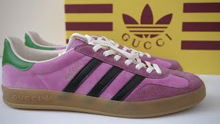 THE BEST LUXURY SNEAKER COLLAB - ADIDAS GUCCI GAZELLE REVIEW & ON FEET
