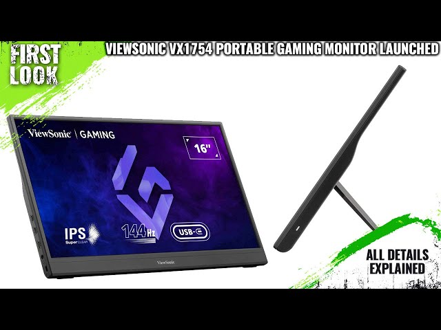 ViewSonic ゲーミングモニター　１４４Hz ViewSonic VX54 Portable Gaming Monitor Series Launched - Explained